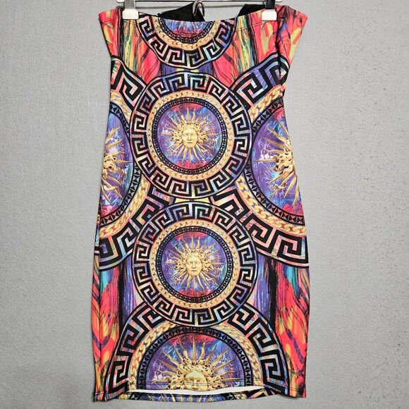 Medusa Venetian Strapless Bodycon Dress Gianni Style Cocktail Party Event Sz 3XL - Picture 7 of 11